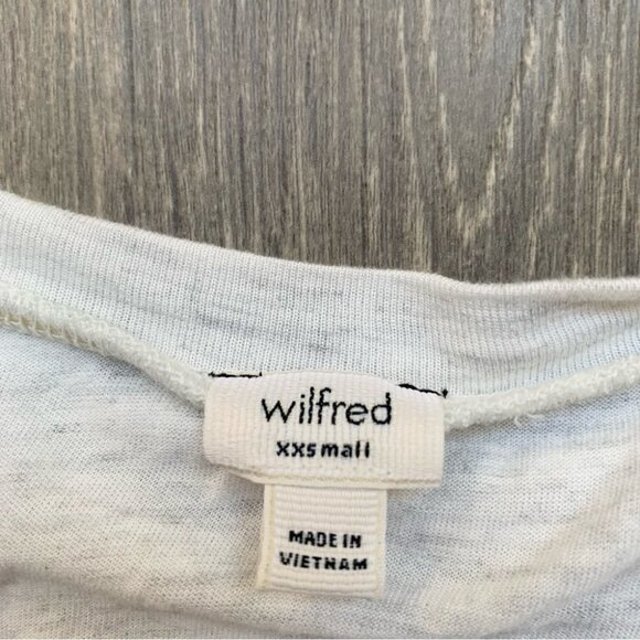 Aritzia Wilfred Tank Top T-shirt Rayon Sleeveless Split Back Open Off White XXS - Picture 3 of 7